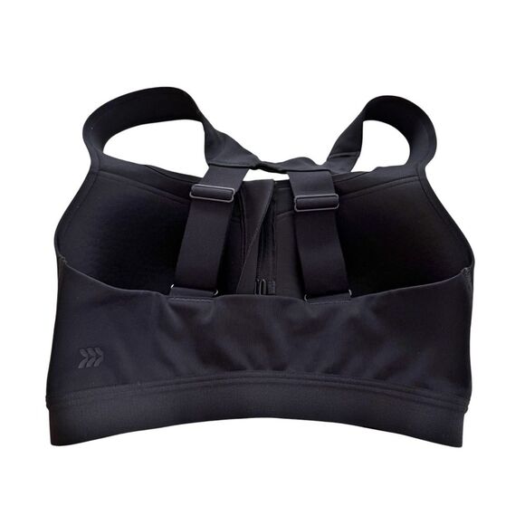 All in Motion High Support Front Zip Black Sports Bra size 34 C - Picture 3 of 6